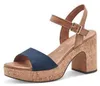 MARCO TOZZI Damen Sandalette hoher Schuh Riemchen Korkoptik Produktbild-Vorschau 8