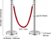 Two stanchions with a red rope connecting them, with dimensions indicated. Produktbild-Vorschau