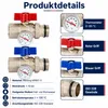 Kugelhahn Set 2er Messing DN25 1 Zoll Thermometer 0-80°C Produktbild-Vorschau 5