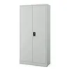 A tall, gray metal cabinet with two doors and a lock is shown against a white background. Náhľad obrázku produktu