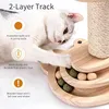 MEWOOFUN Katzenspielzeug aus Holz Roller 2-lagiger Produktbild-Vorschau 3
