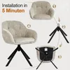 Duhome Loungesessel Armlehnstuhl aus Chenille-Stoff, Produktbild-Vorschau 8
