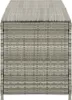 A close-up, front-facing view of a grey poly rattan garden storage box. Produktbild-Vorschau