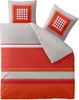 A bedding set including a duvet cover and pillowcases, laid out flat. Podgląd zdjęcia produktu