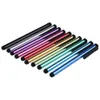 A collection of multi-colored stylus pens arranged diagonally on a white background. Produktbild-Vorschau