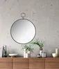 Gilde Spiegel, "Round", Metall, Spiegelglas, schwarz, VE 3, Voir les images du produit 2