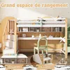 Merax Etagenbett 90x200cm mit Treppe, Hochbett mit Produktbild-Vorschau 3