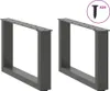 Pieds de table basse en U 2 pcs. Anthracite 50x(30-31) cm Voir les images du produit 3