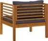 Sedia da giardino con cuscini grigio scuro in legno Anteprima dell’immagine prodotto 9