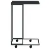 vidaXL Stolik boczny na kółkach czarny 40x30x63,5 cm Podgląd zdjęcia produktu 3