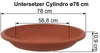 MePla - Set - Pflanzkübel Cylindro ø 80 + Untersetzer ø 78 Produktbild-Vorschau 3