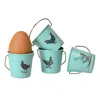 Eimer Eierbecher mit Hühner Design im 4er Set Produktbild-Vorschau 3