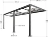 Juskys Terrassenüberdachung Jakarta 6x3 m mit Schiebedach - Produktbild-Vorschau 3