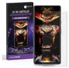 A product box and a screen protector are displayed next to a smartphone with a graphic wallpaper. Produktbild-Vorschau