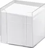 A clear plastic holder containing a stack of white paper notes. Produktbild-Vorschau