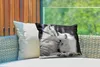 MuchoWow® Outdoor Kissen - Wölfe - Schnee - Familie - 50x30 Produktbild-Vorschau 3