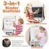 3-in-1-Kinderstaffelei mit Kreidetafel, Whiteboard und Produktbild-Vorschau 3
