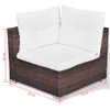 vidaXL 10-tlg. Garten-Lounge-Set mit Auflagen Poly Rattan Produktbild-Vorschau 15