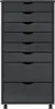 A dark gray chest of drawers with seven drawers, shown from the front. Náhled obrázku produktu