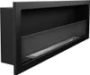 A black built-in bioethanol fireplace with a glass screen. Anteprima dell’immagine prodotto