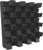 A 3D rendering of black acoustic foam panels with a geometric, stepped pattern. Anteprima dell’immagine prodotto
