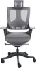 A studio shot of a gray mesh office chair with a black base and wheels. Podgląd zdjęcia produktu