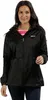 A woman wearing a black rain jacket. Produktbild-Vorschau