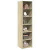 vidaXL Highboard Sonoma dub 45x41x185 cm Materiál na bázi Náhled obrázku produktu 3