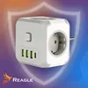 Reagle Netzteil 3X Ladeanschluss 3X Usb 1X Usb-C Praktisch Produktbild-Vorschau 8