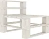 Divano da esterno centro pallet legno bianco Anteprima dell’immagine prodotto 5