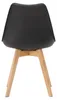 Küchenstuhl Schwarz Schalenstuhl Kunststoff Holzbeine Produktbild-Vorschau 15