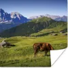 MuchoWow® Poster Kuh - Berg - Alpen 50x50 cm - Produktbild-Vorschau 1