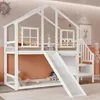Merax Etagenbett 90x200cm mit Treppe und Rutsche, Produktbild-Vorschau 6