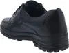 A black leather shoe is shown from a rear-side angle against a white background. Produktbild-Vorschau