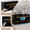LED-Sideboard - 140x40x70 cm, Schwarz und Holzfarbe - Produktbild-Vorschau 9