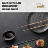 Wilmax Ovaler Teller SlateStone Schwarz 8 x 6 x 3 cm Produktbild-Vorschau 5