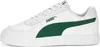 A side view of a white Puma sneaker with a green stripe. Produktbild-Vorschau
