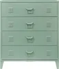 A front view of a four-drawer metal cabinet. Náhled obrázku produktu