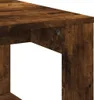 A close-up view of the corner of a wooden table, showing the texture and a screw. Voir les images du produit