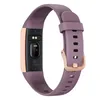 The back of a purple smartwatch with a rose gold buckle and accents. Produktbild-Vorschau
