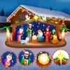 Aufblasbare Weihnachtskrippe 3,6 m mit LED, Geburt Jesu Produktbild-Vorschau