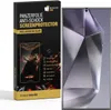 A product box for a screen protector is shown next to a smartphone with a screen protector applied. Produktbild-Vorschau