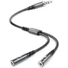 deleyCON AUX Audio Klinke Y Adapter Splitter 3,5mm Produktbild-Vorschau 1