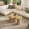 okwish  Couchtisch，Zwei runde Tische，runder Produktbild-Vorschau 6