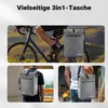 Wiltec borsa portapacchi grigia, borsa da bicicletta zaino Anteprima dell’immagine prodotto 6