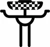 A black and white line drawing of a sink. Produktbild-Vorschau