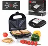 A collage of images showing a sandwich maker, its packaging, and ingredients. Náhľad obrázku produktu