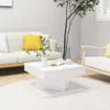 vidaXL Table basse blanche 57x57x30 cm Bois composite Voir les images du produit 2