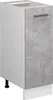 A single kitchen cabinet unit with a concrete-effect front and white sides, shown against a white background. Produktbild-Vorschau