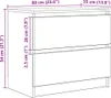 vidaXL Armoire TV gris béton 60x35x54 cm Bois composite Voir les images du produit 8